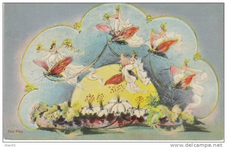 Priests Of Pallas 1910 Celebration, Kansas City MO, Fire-flies Float, On 1910 Vintage Postcard - Sonstige & Ohne Zuordnung