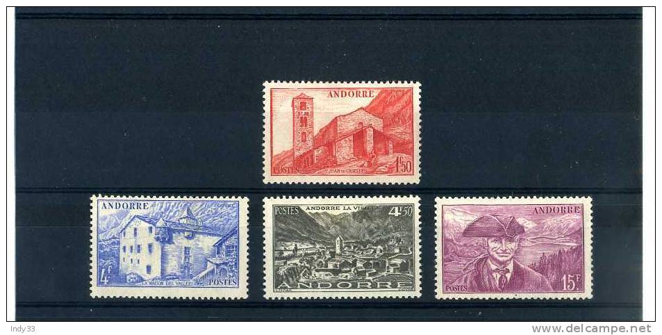 - SUITE DE TIMBRES D´ANDORRE . 1944 CHARNIERE SANS GOMME - Ongebruikt