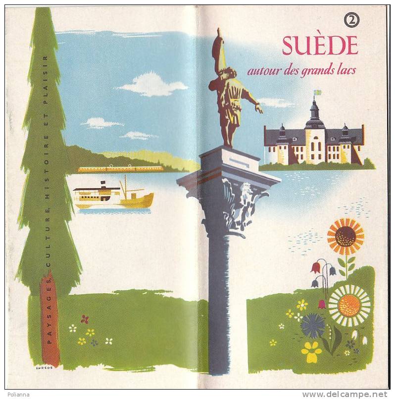 B0178 Brochure Turistica SUEDE-SVEZIA 1959/Gothembourg/matrimonio Tipico, Leksand/Sigtuna/Chiesa Di Vreta - Toerisme, Reizen