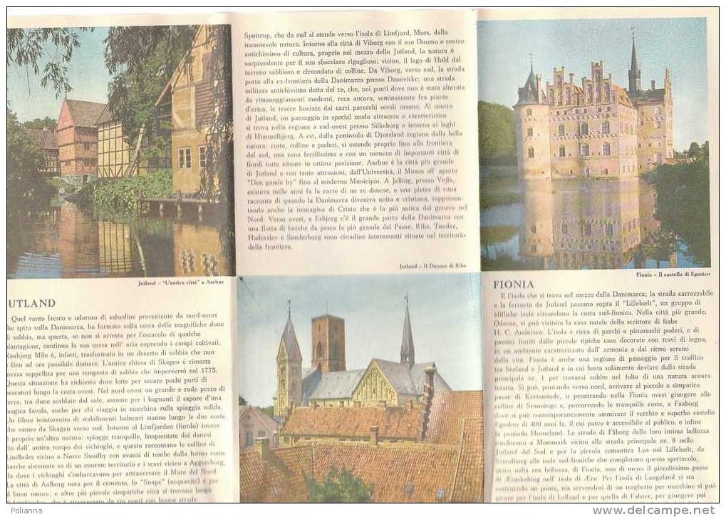 B0183 Brochure Turistica DANIMARCA 1960/Aarhus/Duomo Di Ribe/Fionia, Castello Di Egeskov/Bornholm/Copenaghen - Tourisme, Voyages