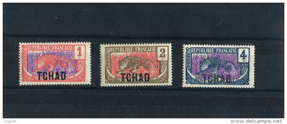 - FRANCE COLONIES . TCHAD . TIMBRES DE 1922 . NEUFS AVEC CHARNIERE - Neufs