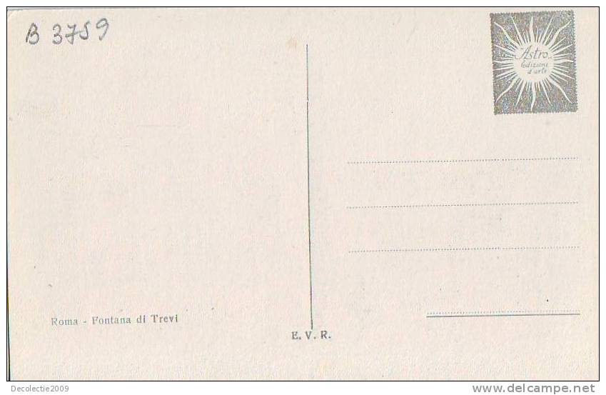 B3759 Italy Roma Fontana Di Trevi Not Used Perfect Shape - Fontana Di Trevi