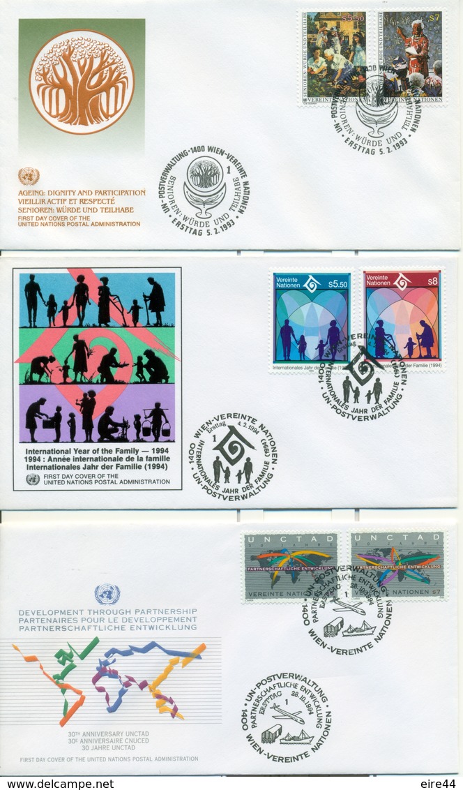 United Nations Vienna Austria 1989 - 1996  21 FDC