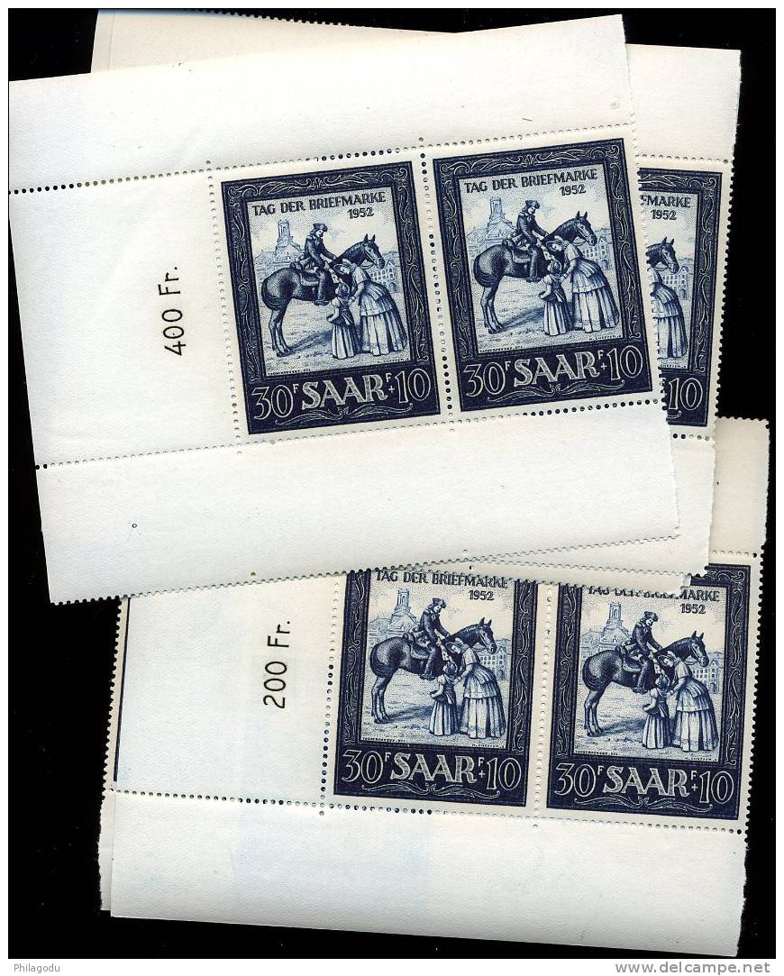 19 X  Tag Der Marke  Jour Du Timbre 1952    Mi  316**  Cat 12 E Pièce   Cheval Horse - Ungebraucht