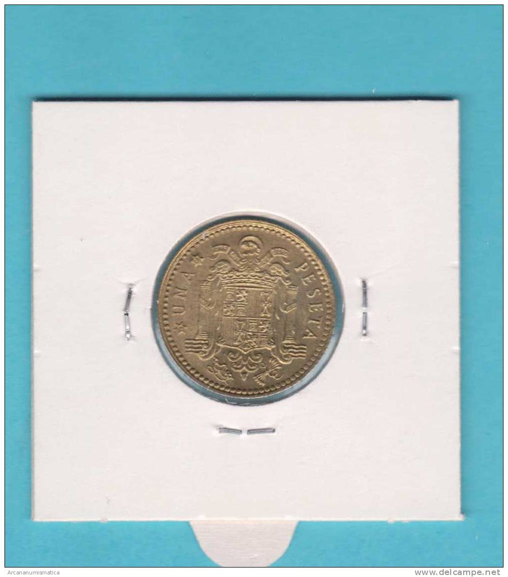 ESPAÑA /JUAN CARLOS I    1 PESETA  1.975 #77  Aluminio-Bronce  KM#806   SC/UNC  DL-9365 - 1 Peseta