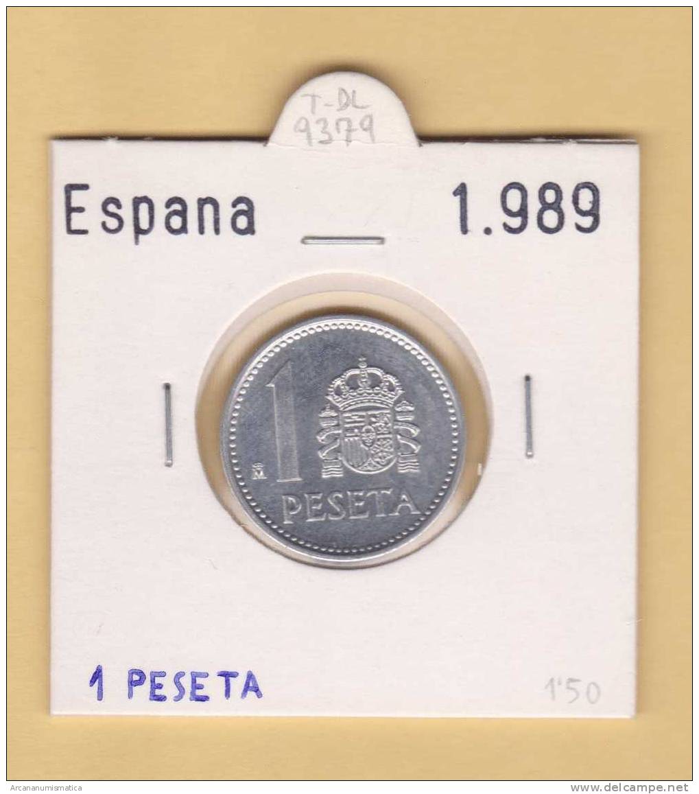 ESPAÑA /JUAN CARLOS I    1 PESETA  1.989  Aluminio  KM#821   SC/UNC  DL-9379 - 1 Peseta