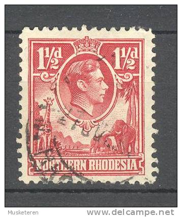 Northern Rhodesia 1938-52 SG. 29   1½d. King George VI & Elephants And Giraf - Rodesia Del Norte (...-1963)