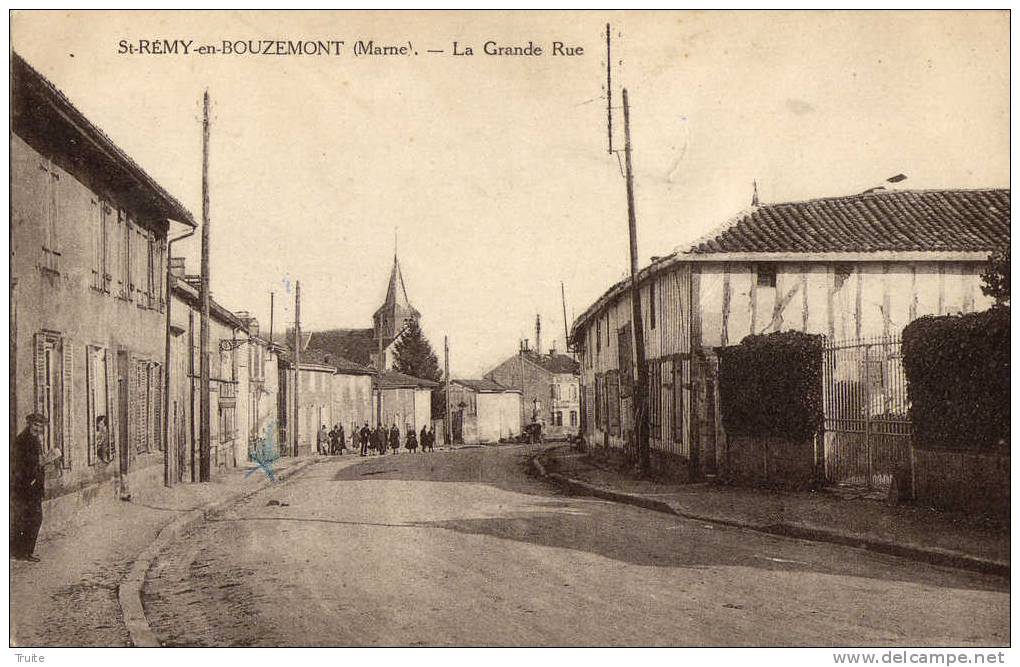 SAINT-REMY-EN-BOUZEMONT LA GRANDE RUE TRES ANIMEE - Saint Remy En Bouzemont