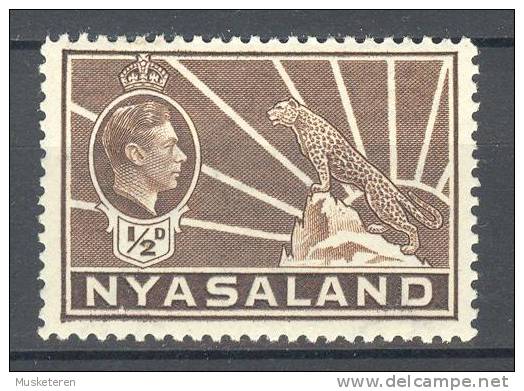 Nyasaland 1938 SG. 130a  ½d. King George VI. Symbol Of The Protectorate MH - Nyasaland (1907-1953)