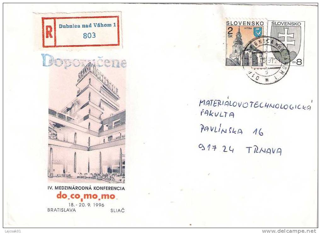 Slovakia 1997.Registered Letter,cover, Dubnica Nad Vahom Cancel. - Briefe U. Dokumente