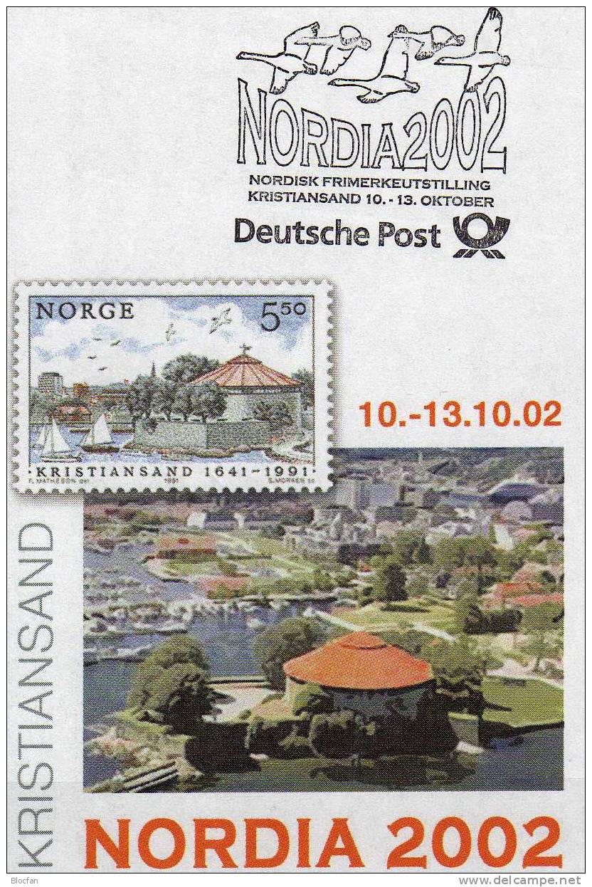 NORDIA´2002 Norwegen BRD 2279 ZD SST 5€ Offizielle Messebrief Malerei Kirchner Rotes Ufer MBrf.9/02 Art Cover Bf Germany - Lettres & Documents