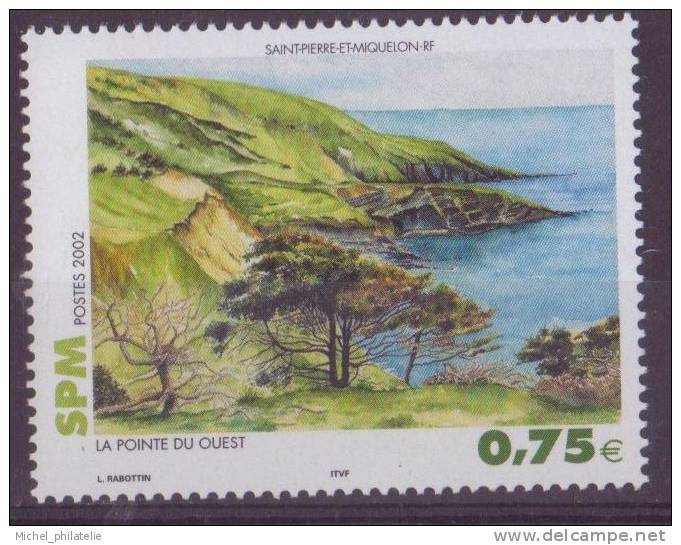 SAINT-PIERE-ET-MIQUELON N° 780** NEUF AVEC CHARNIERE  LA POINTE DU OUEST - Unused Stamps