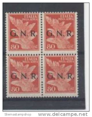 ITALY RSI - 1944 GNA BLOCK OF 4 - V2929 - Mint/hinged
