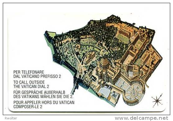 @+ TELECARTE DU VATICAN N° 9 - VUE AERIENNE (1995). - Vatikan