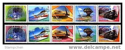 2006 Greeting Stamps Travel Camera Train Waterfall Canoe Park Sailboat Heart Railway Alpine Handbag - Agua