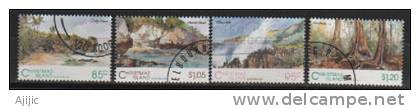 Paysages De L´ile.  4 T-p Oblit.  Yv.# 392/95.  Cote 11.00 € - Christmas Island