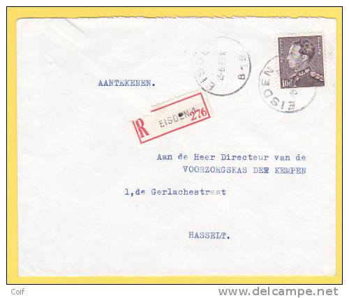 848A Op Aangetekende Brief Met Cirkelstempel EISDEN 1 - 1936-1951 Poortman