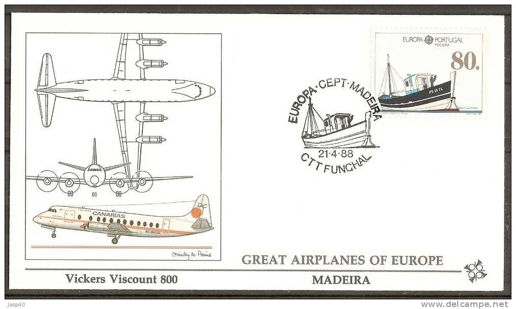 EUROPA 1988 - MADEIRA - Postmark Collection