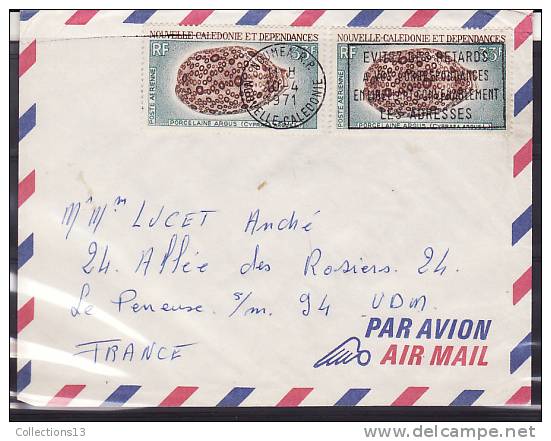 NOUVELLE CALEDONIE - PA114 (paire) Obli Lettre - Covers & Documents