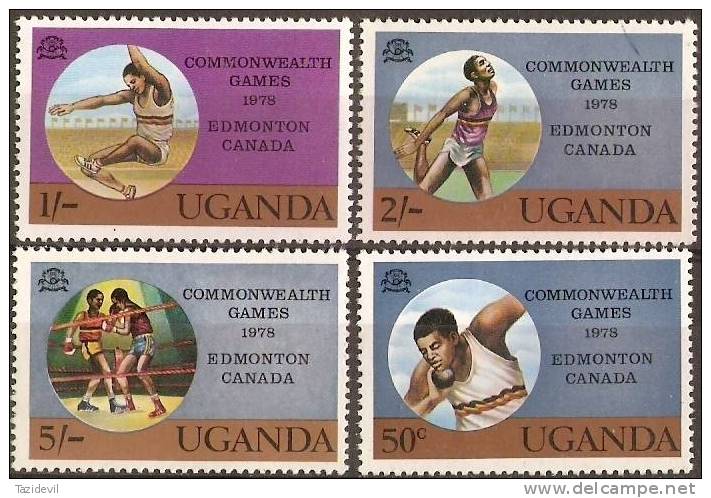 UGANDA - 1979 Commonwealth Games. Scott 199-202. MNH ** - Uganda (1962-...)