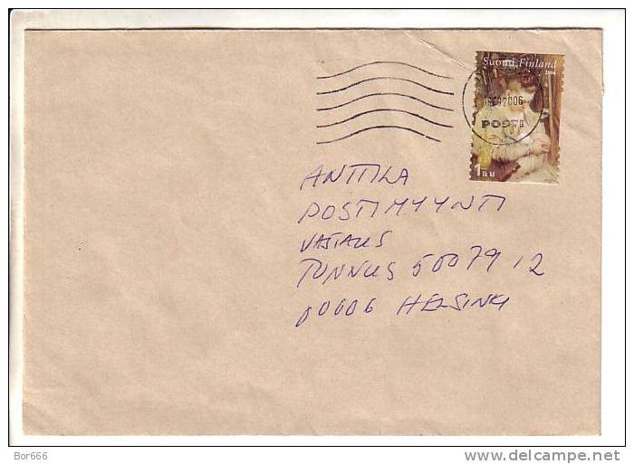 GOOD FINLAND Postal Cover 2006 - Good Stamped: Woman & Child - Lettres & Documents