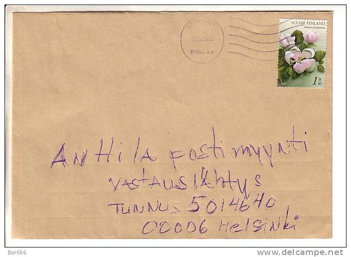 GOOD FINLAND Postal Cover 2005 - Good Stamped: Flowers - Lettres & Documents