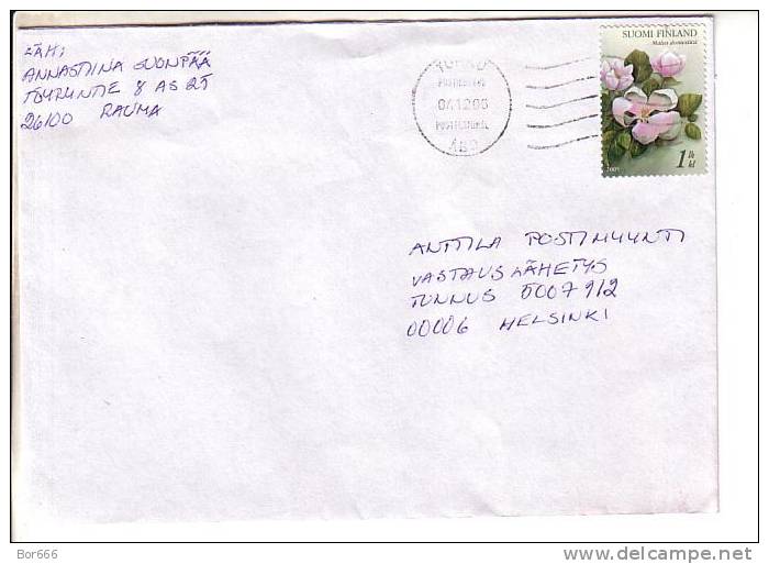 GOOD FINLAND Postal Cover 2006 - Good Stamped: Flowers - Lettres & Documents