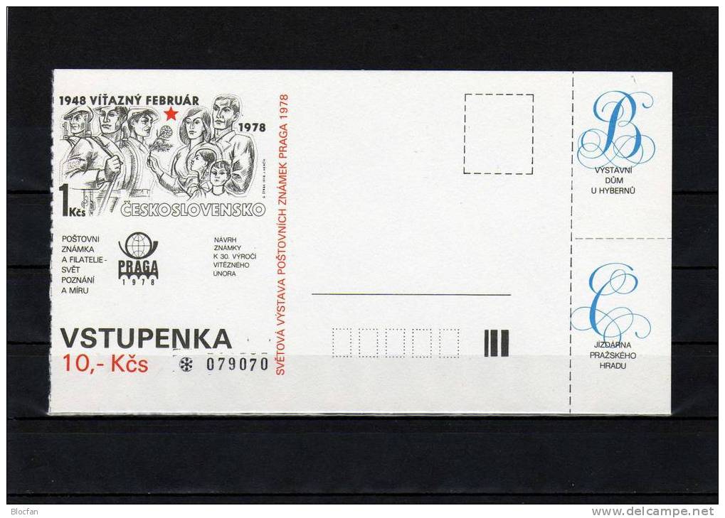 PRAGA 1978 CSSR 2456B+ Bl.35B ** 95€+E-Karte Ungezähnter Uhren-Block Kalendarium Tierkreiszeichen Hoja Bloc Sheet Bf CSR - Blocs-feuillets