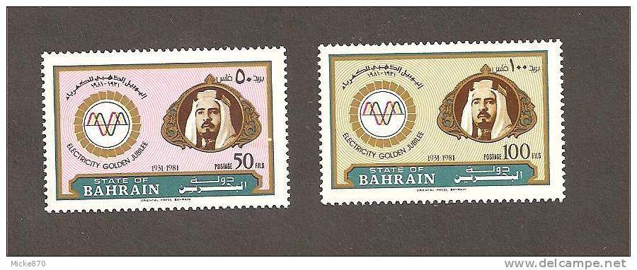 Bahrein N°301 Et 302 Neuf** Elélectrification Du Pays - Bahrain (1965-...)