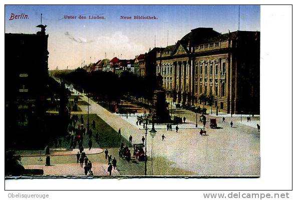 BERLin UNTER DEN LINDEN  VERS 1905 TRAMWAYS ATTELAGES - Porte De Brandebourg