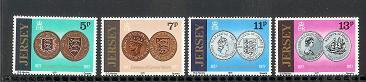 JERSEY 1977 MNH Stamp(s) Coins 160-163 #4233 - Monete