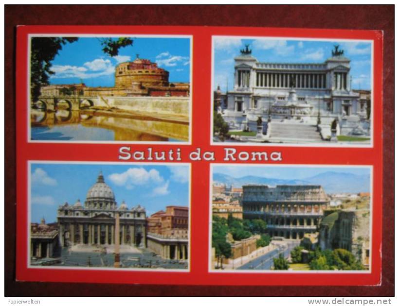 Roma / Rom - Saluti Da Roma Mehrbildkarte - Panoramic Views