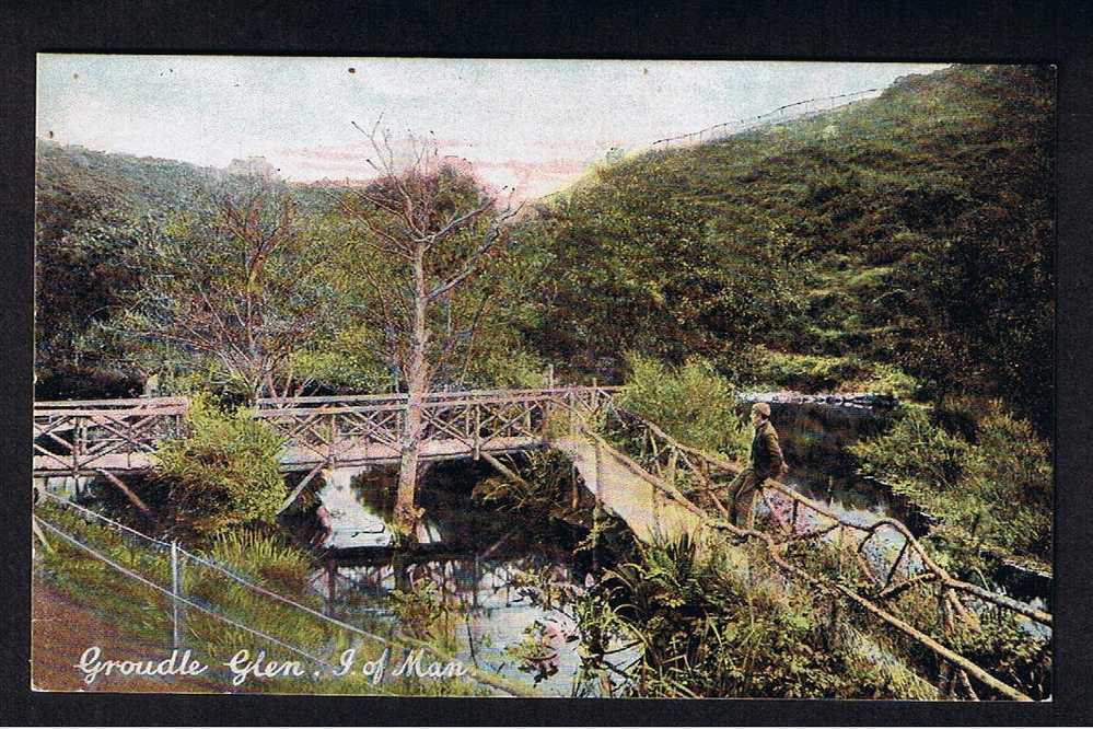 RB 595 - Early Postcard -  Bridge At Goudle Glen Near Onchan Isle Of Man - Isola Di Man (dell'uomo)