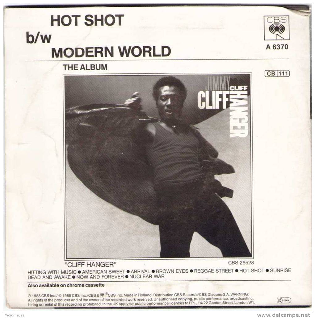 45T - Jimmy CLIFF - Hot Shot - Reggae