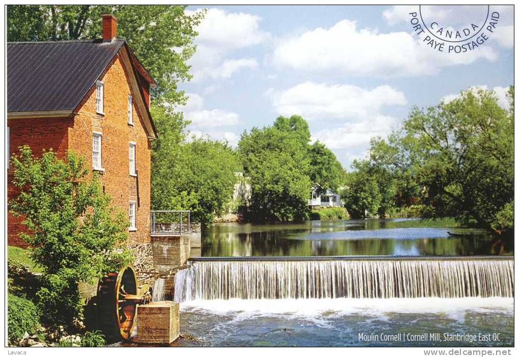 Carte Entier Postale Neuve CANADA - Moulin à Eau Cornell - Molens