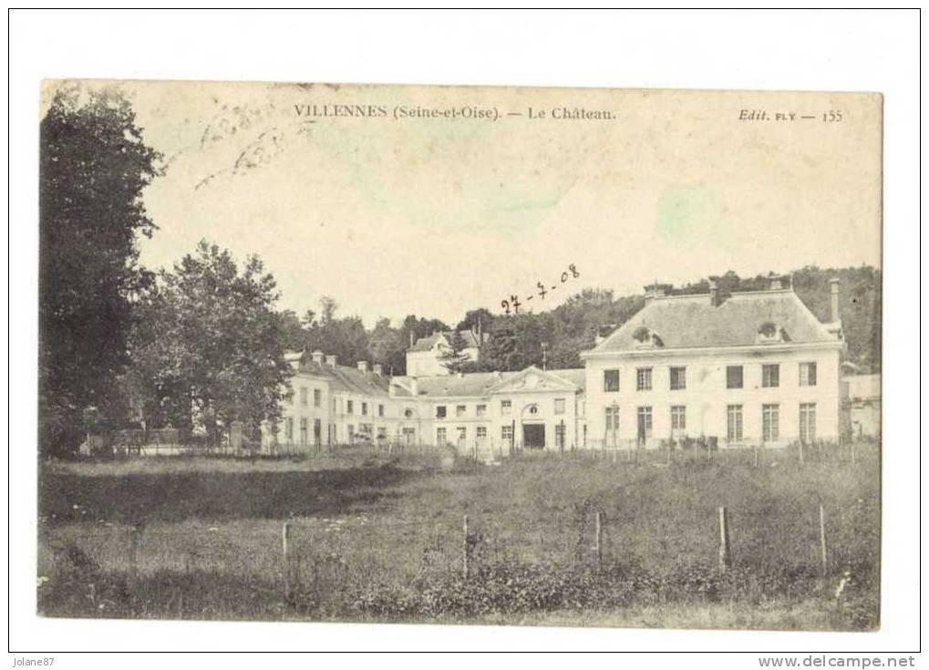 CPA     78     VILLENNES     1908       LE CHATEAU - Villennes-sur-Seine