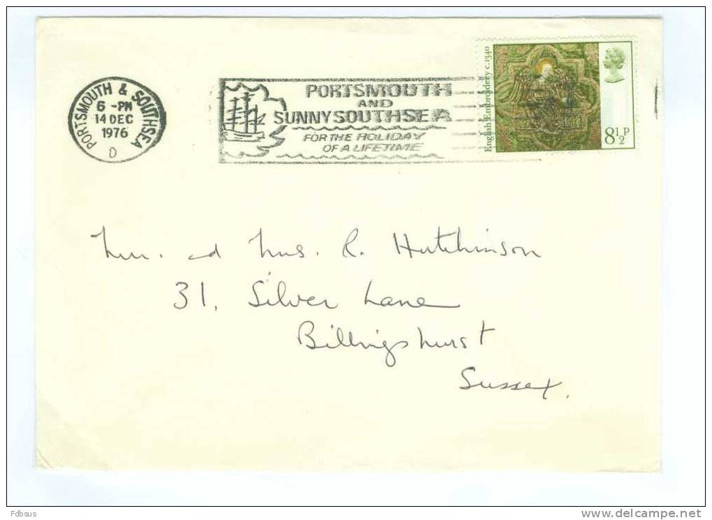 1976 SG 1019 ENVELOPPE VAN PORTSMOUTH SOUTHSEA  - SEE BOX CANCELLATION  FOR A HOLIDAY - Unclassified