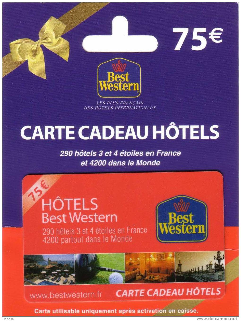 CARTE CADEAU HOTELS BEST WESTERN ROUGE 75€ NEUVE DANS ENCART ORIGINE MINT IN FOLDER ORIGINAL - Tarjetas De Fidelización Y De Regalo