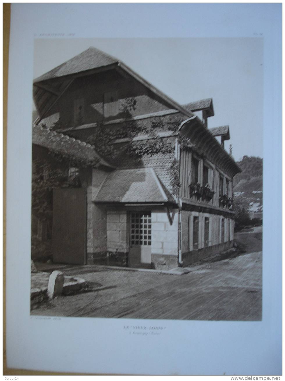 L´Architecture 1912  / ACQUIGNY ( Eure )  Le " Vieux Logis " - Architectuur