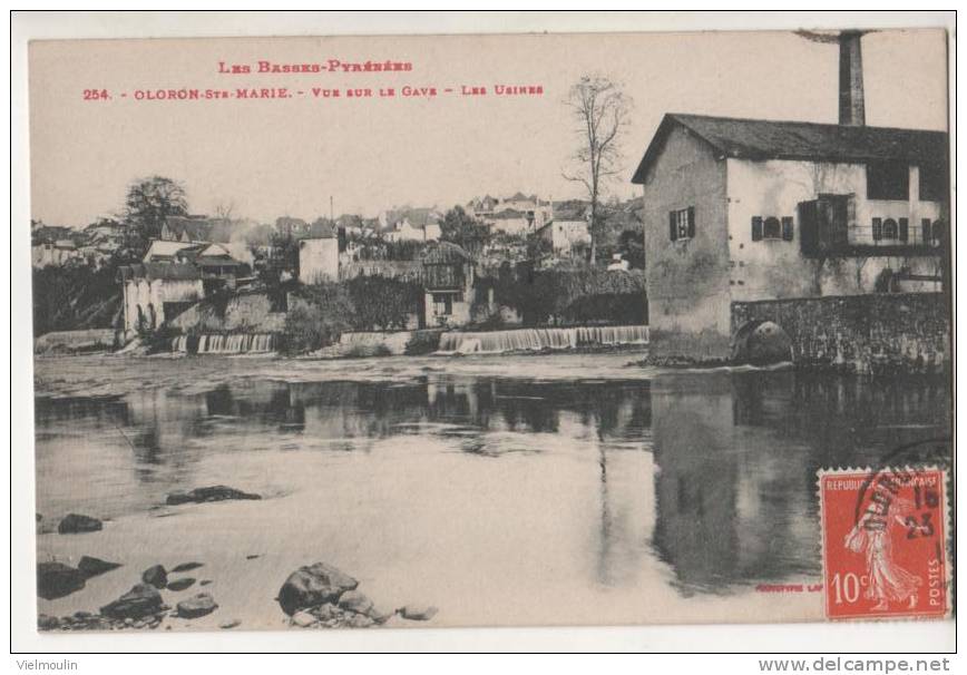 OLORON SAINTE MARIE 64 VUE SUR LE GAVE LES USINES CHEMINEE BELLE CARTE - Oloron Sainte Marie