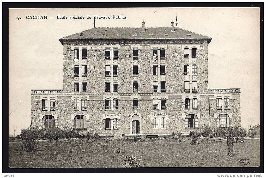 CPA  ANCIENNE- FRANCE- CACHAN (94)-  ECOLE SPECIALE DES TRAVAUX PUBLICS VUE DE FACE- - Cachan