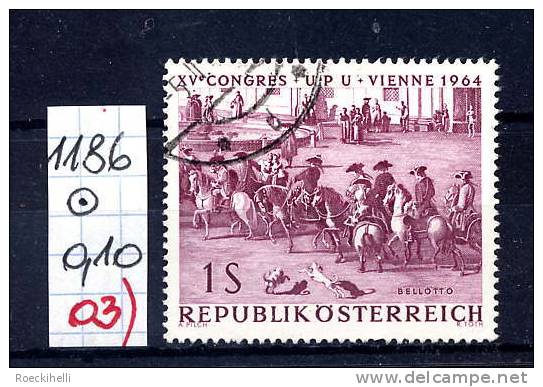 15.6.1964 - SM A. Satz  "XV. Weltpostkongreß (UPU) Wien 1964" - O  Gestempelt  -  Siehe Scan  (1186o 03) - Used Stamps