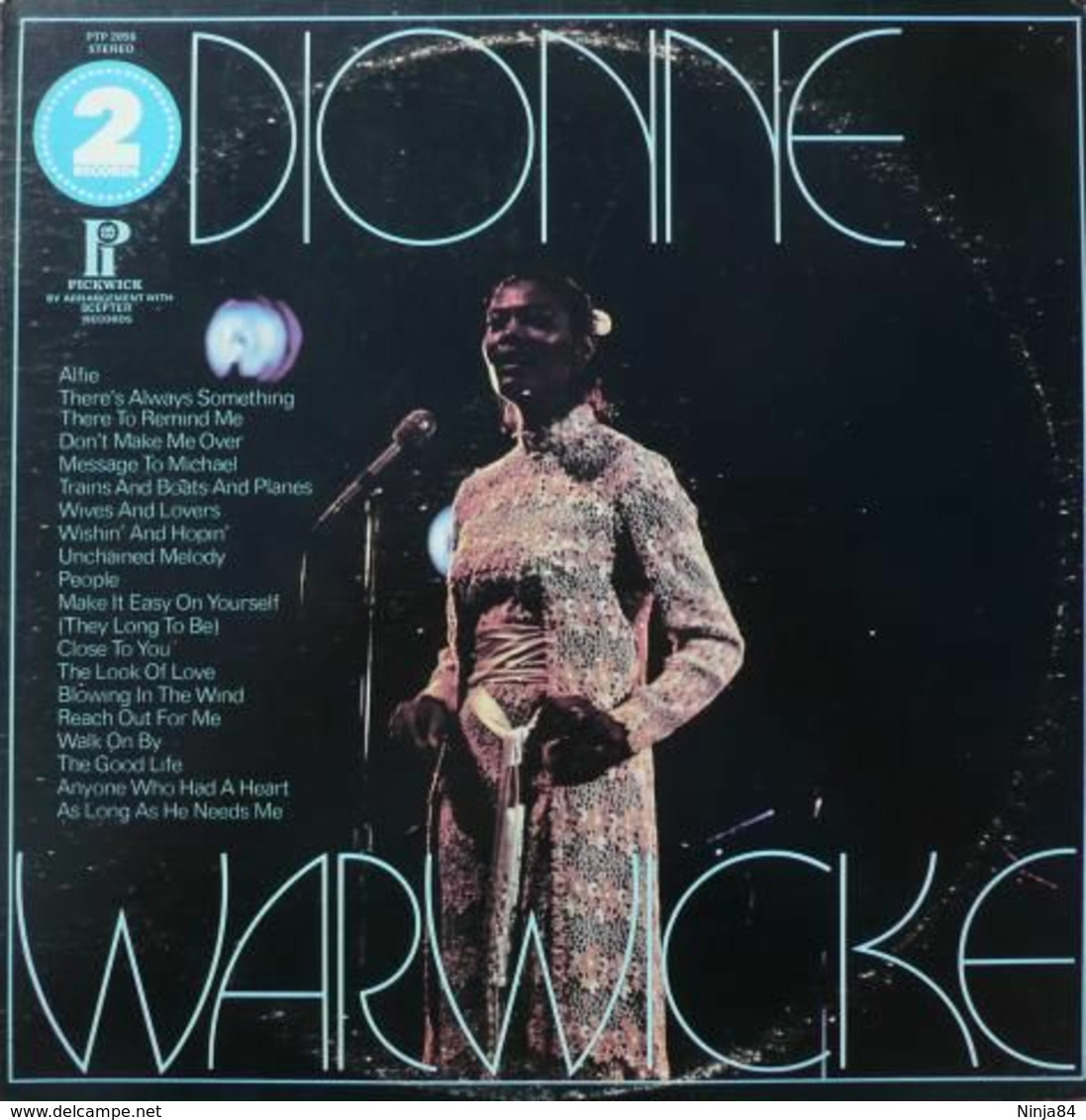 2 LP 33 RPM (12")  Dionne Warwick / Bob Dylan / Sacha Distel " Alfie " USA - Blues