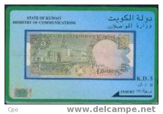 # KOWEIT 13 Five Dinars Banknote Kd5 Gpt   Tres Bon Etat - Kuwait