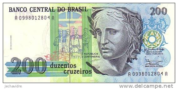 BRESIL   200 Cruzeiros  Non Daté (1990)  Pick 229a  Signature 28    ***** BILLET  NEUF ***** - Brasilien