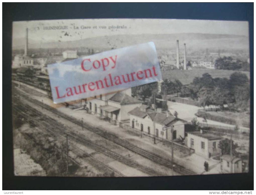 HUNINGUE - La Gare Et Vue Generale - Huningue