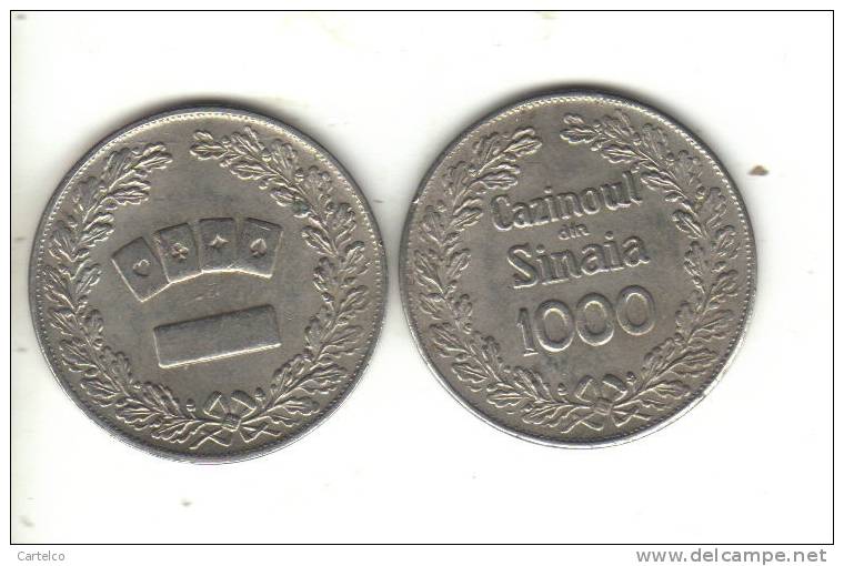 Romania Old Casino Token , Cazinoul Sinaia 1000 - Casino