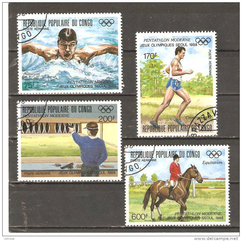 CONGO POPULAR REPUBLIC 1988  - OLYMPIC GAMES - CPL. SET  - USED OBLITERE GESTEMPELT - Zomer 1988: Seoel