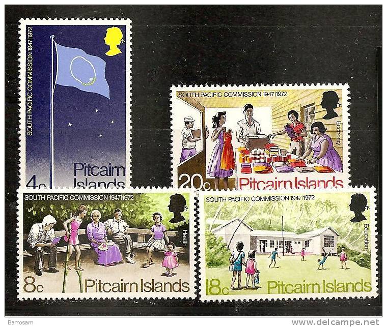 Pitcairn1972: Michel 123-6  Mnh** - Pitcairn