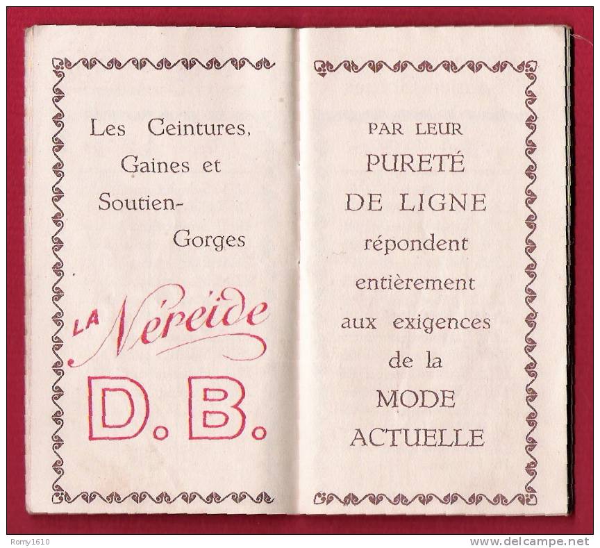 La Néréide. Ceintures, Gaines, Soutien-gorges. D.B. Bruxelles. Splendide Calendrier. Année 1933. 4 Scans. - Petit Format : 1921-40